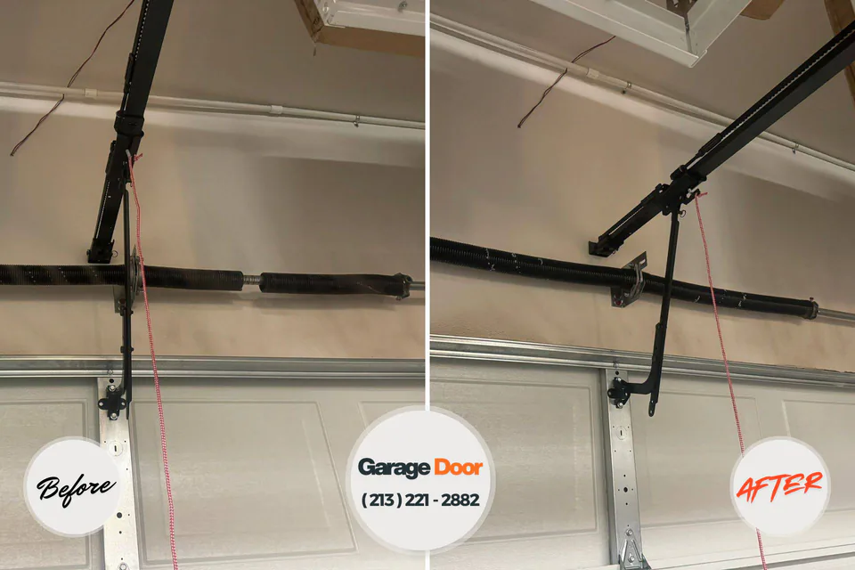 Before and after: garage door repair Mount Vernon, OH